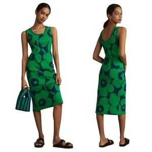 Marimekko Simpukka Unikko Rib Midi Dress